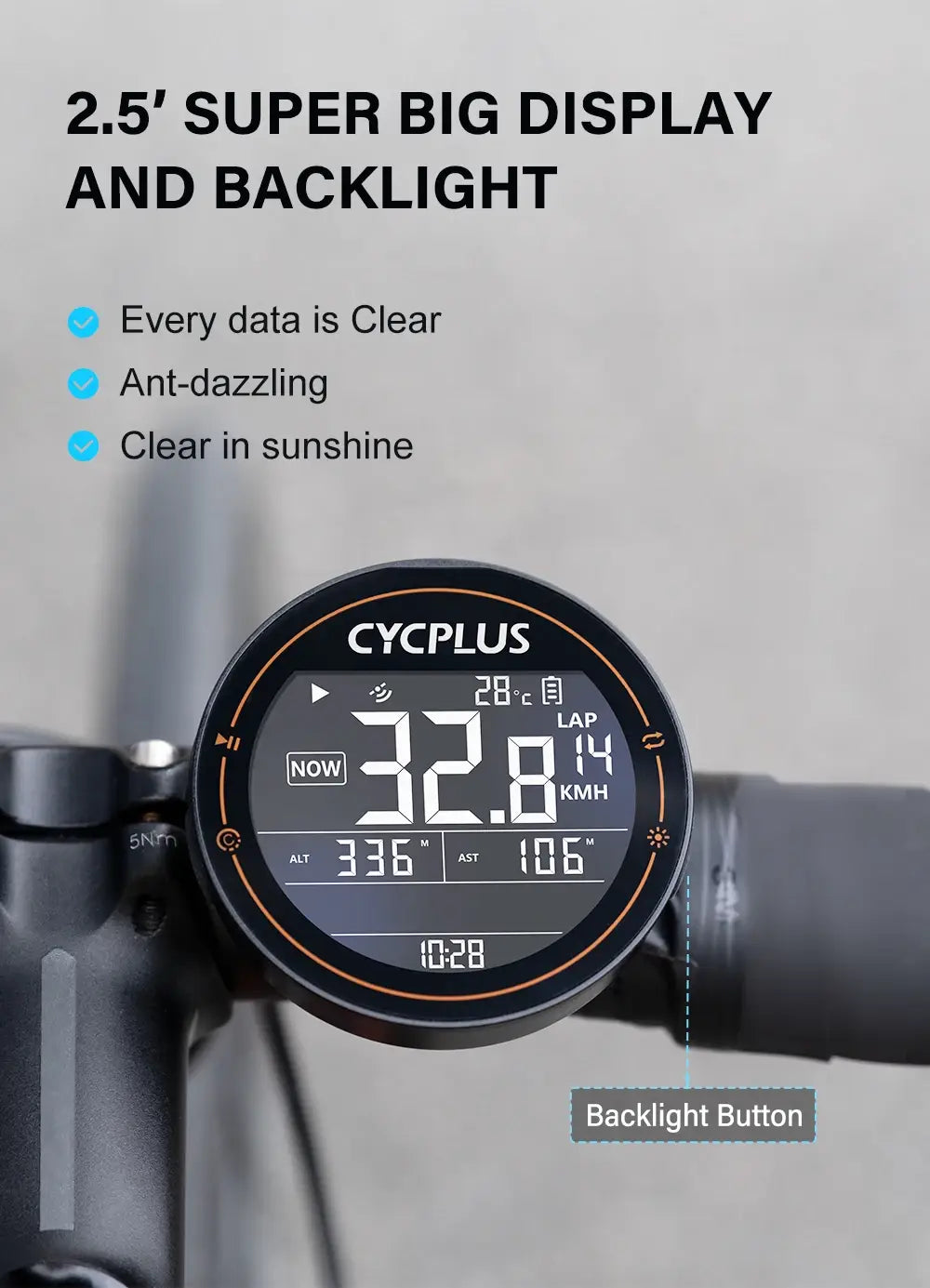 CYCPLUS M2 – Computador de bike GPS para Ciclismo com ANT + e Bluetooth Original