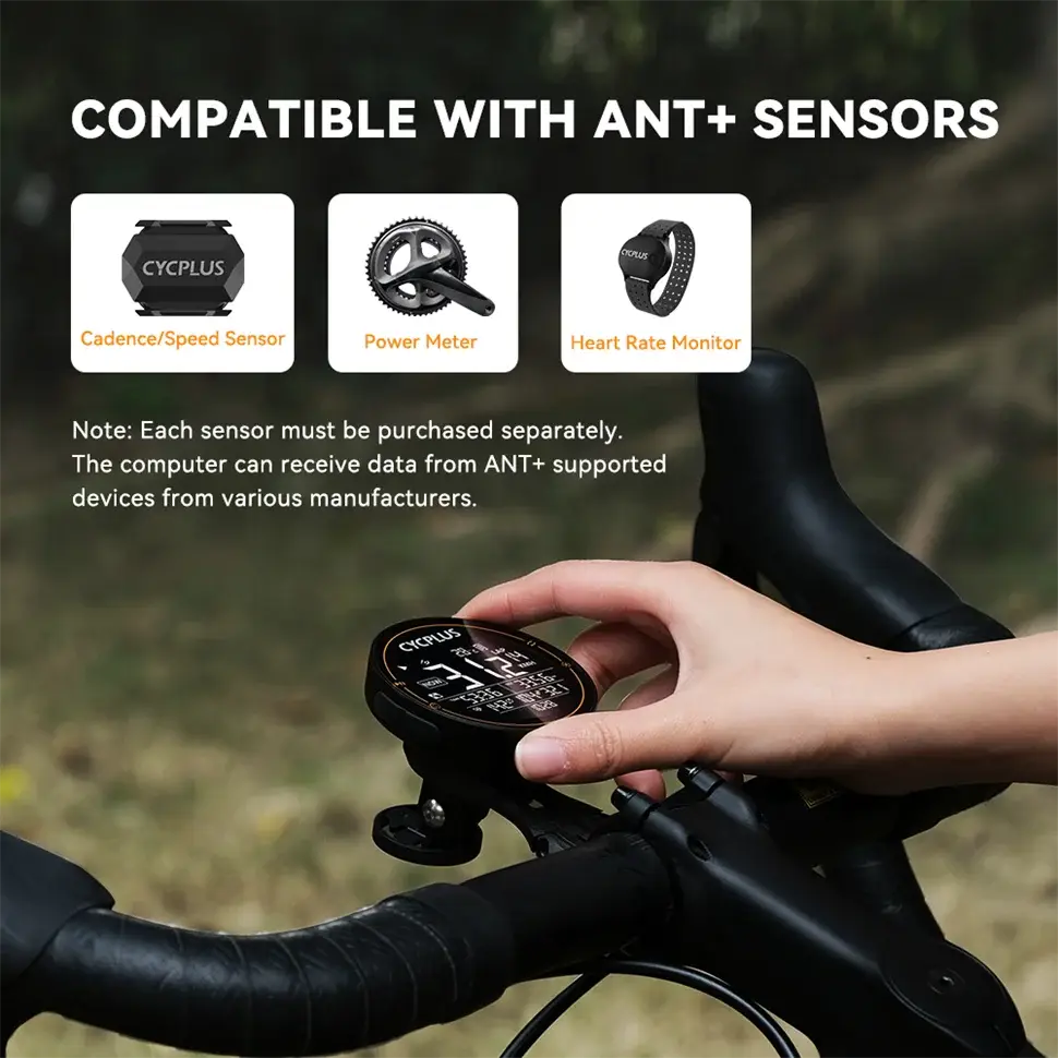 CYCPLUS M2 – Computador de bike GPS para Ciclismo com ANT + e Bluetooth Original