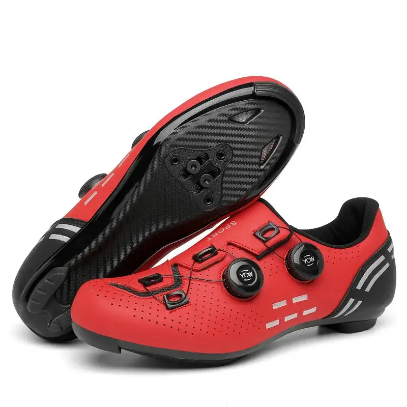 Sapatos de Ciclismo Speed - Sapatilhas para Estrada com Fecho Elástico Solado de Nylon e Compatibilidade com Cleats