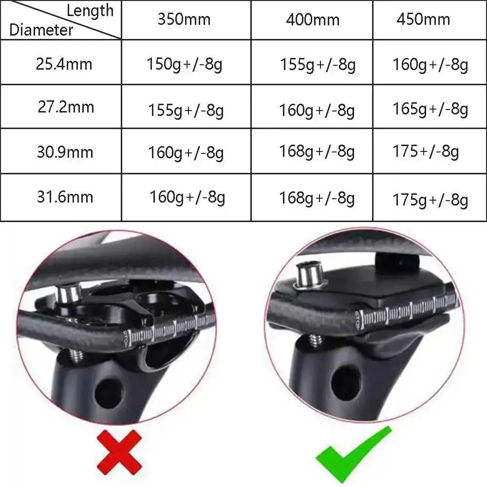 Espigão de Selim Fibra de Carbono para MTB – Desempenho e Durabilidade 150g