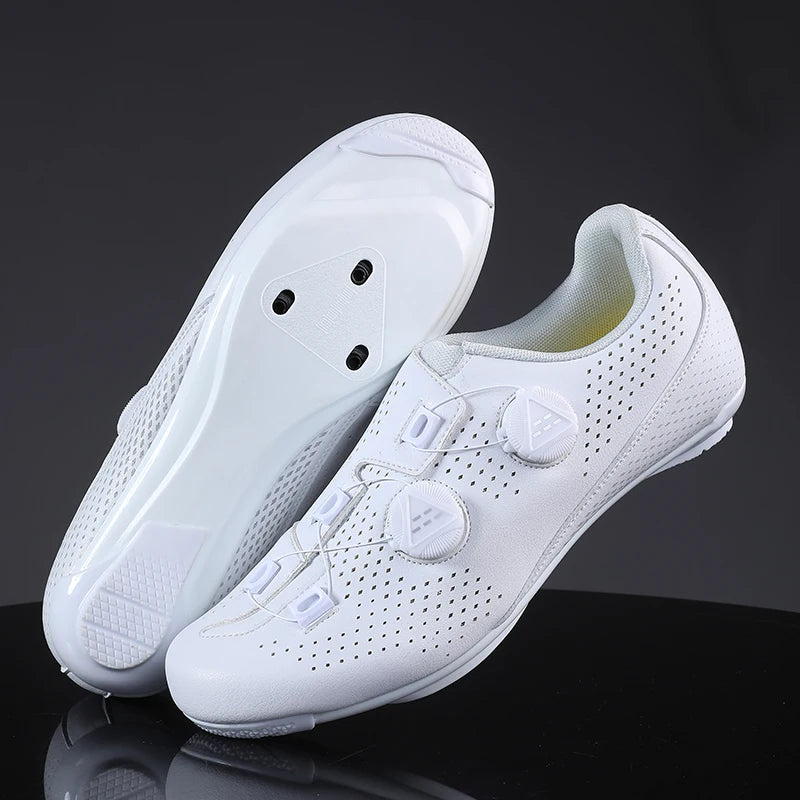 Sapatos de Ciclismo Feminino Speed - Sapatilhas Femininas Compatíveis com SPD e Flat Pedal