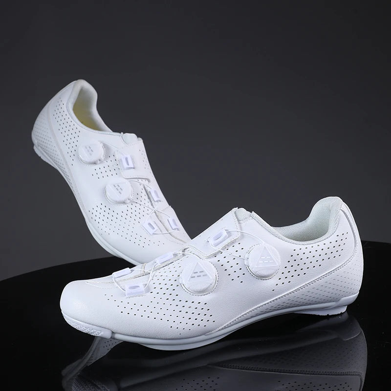 Sapatos de Ciclismo Feminino Speed - Sapatilhas Femininas Compatíveis com SPD e Flat Pedal