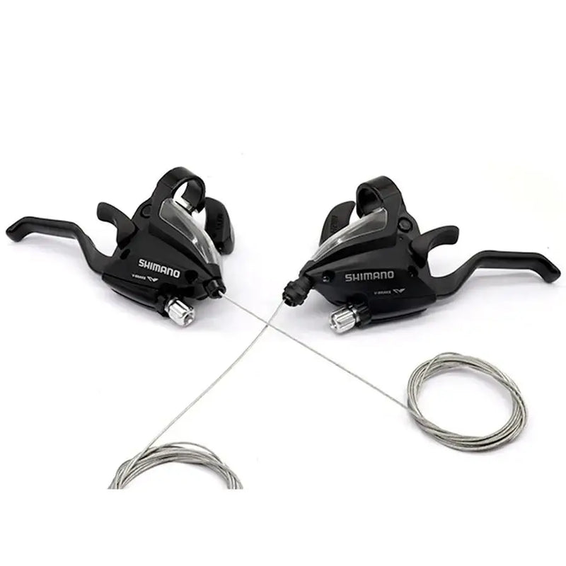 Alavanca do travão e do desviador Shimano ST-EF500 V-Brake 21 Velocidades para Bicicletas MTB - Travão