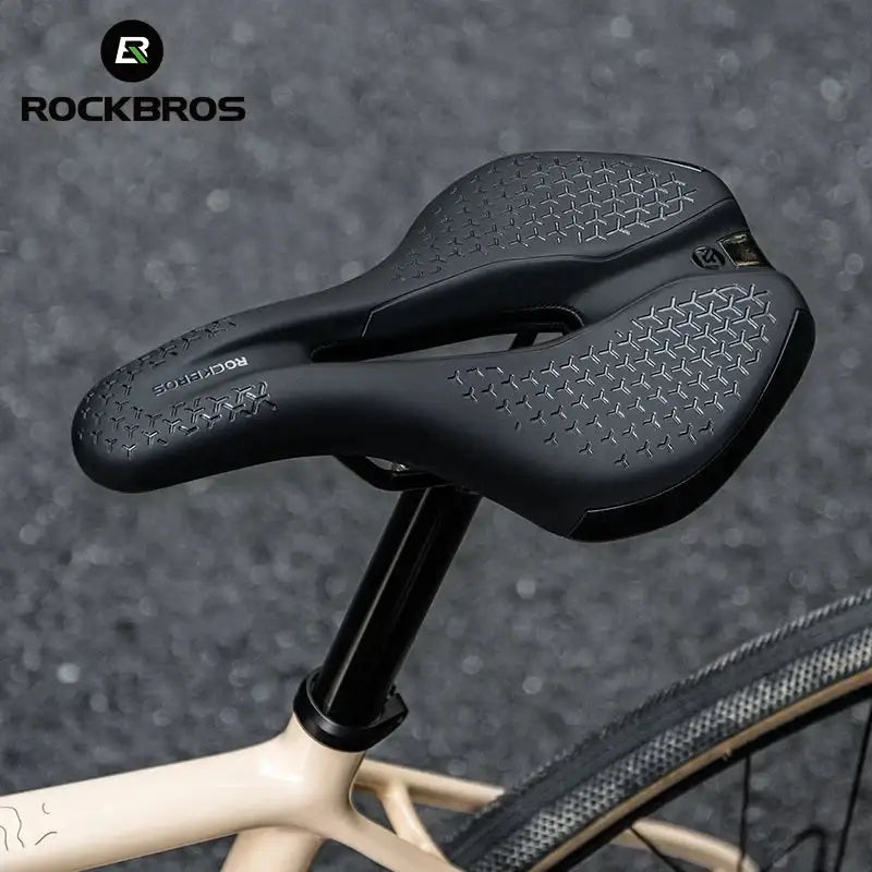 Banco Selim ROCKBROS para Bicicleta - Leve Respirável e Amortecível para MTB e Estrada - Preto - Selim