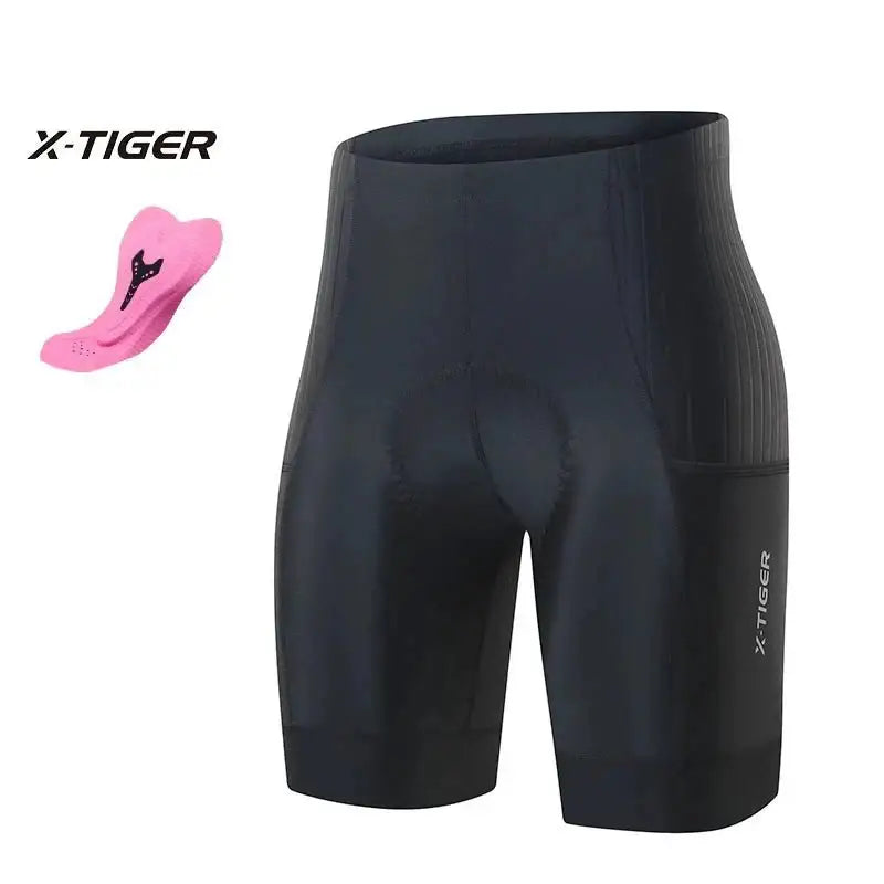 Calções de Ciclismo Femininos X-Tiger Pro - Respirável, Lycra, Ideal para 7 Horas de Pedalada - Dinobike