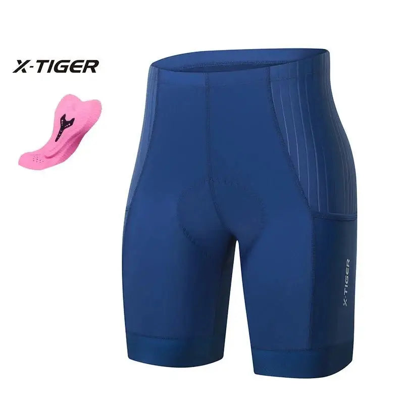 Calções de Ciclismo Femininos X-Tiger Pro - Respirável, Lycra, Ideal para 7 Horas de Pedalada - Dinobike