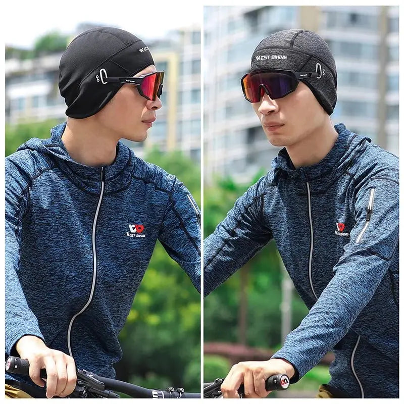 Chapéu Touca de Inverno WEST BIKING com Forro de Fleece – Ciclismo, Corrida e Esqui - Dinobike