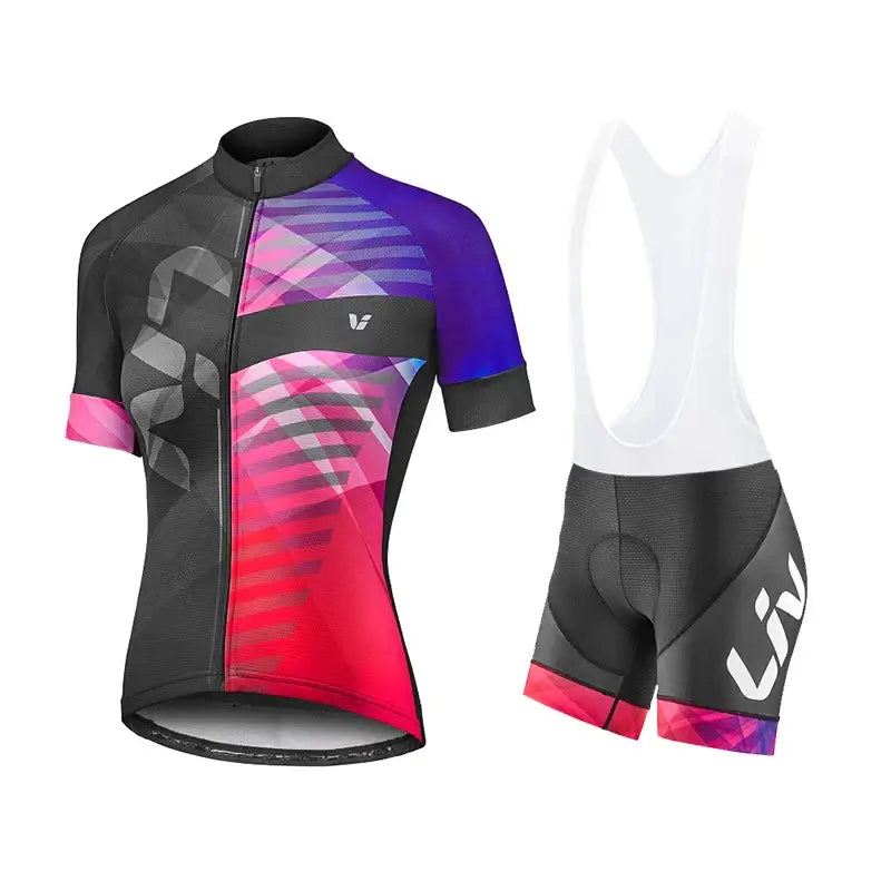 Equipamento de Ciclismo Feminino Verão – Conforto e Proteção com COOLMAX Gel - Conjunto Ciclismo Feminino