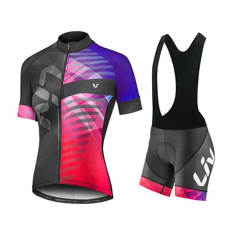 Equipamento de Ciclismo Feminino Verão – Conforto e Proteção com COOLMAX Gel - Conjunto Ciclismo Feminino