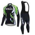 Equipamento de inverno Strava Promax™ manga longa e calça com alça - Verde / S (155-165cm ; 50-55kg) - Conjunto