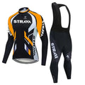 Equipamento de inverno Strava Promax™ manga longa e calça com alça - Laranjado / S (155-165cm ; 50-55kg) - Conjunto