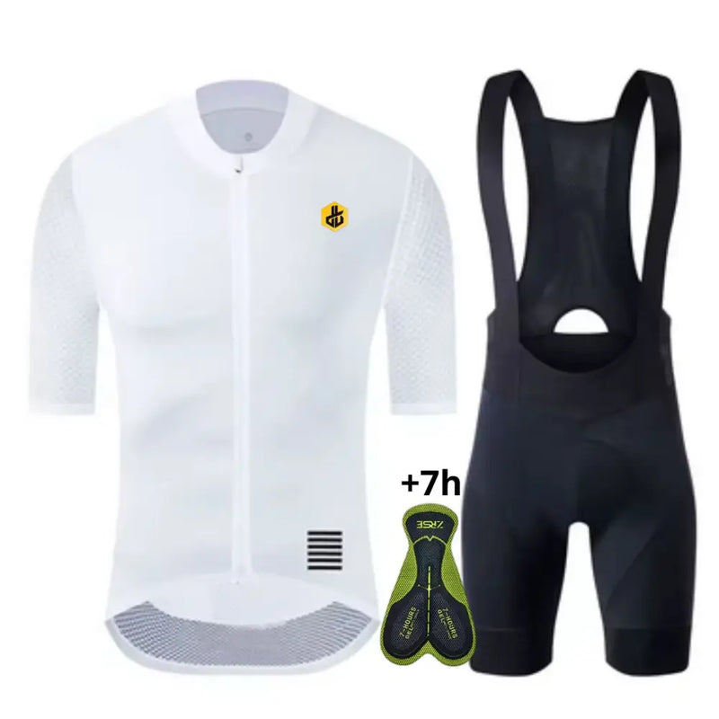 Equipamento DinoFit Cycling Apparel para Ciclistas que buscam Conforto e Desempenho! - Branco / S