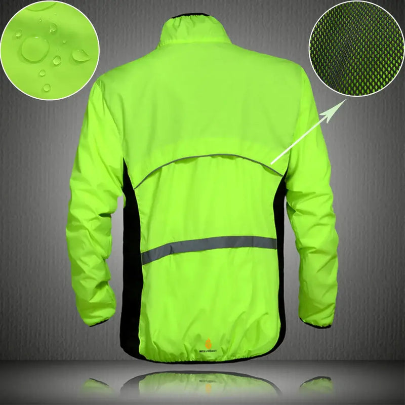 Jaqueta Camisola Imperpro de ciclismo corta-vento impermeável de inverno, colete reflexivo - Dinobike