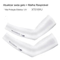 Manguitos UV RockBros – Proteção e Conforto para Ciclismo - Branco / L