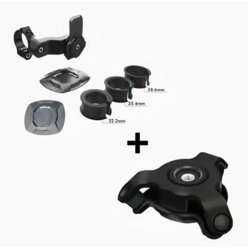 Quad Lock DinoSecure – Suporte Premium para Bicicletas e Motas - Kit Preto + Amortecedor