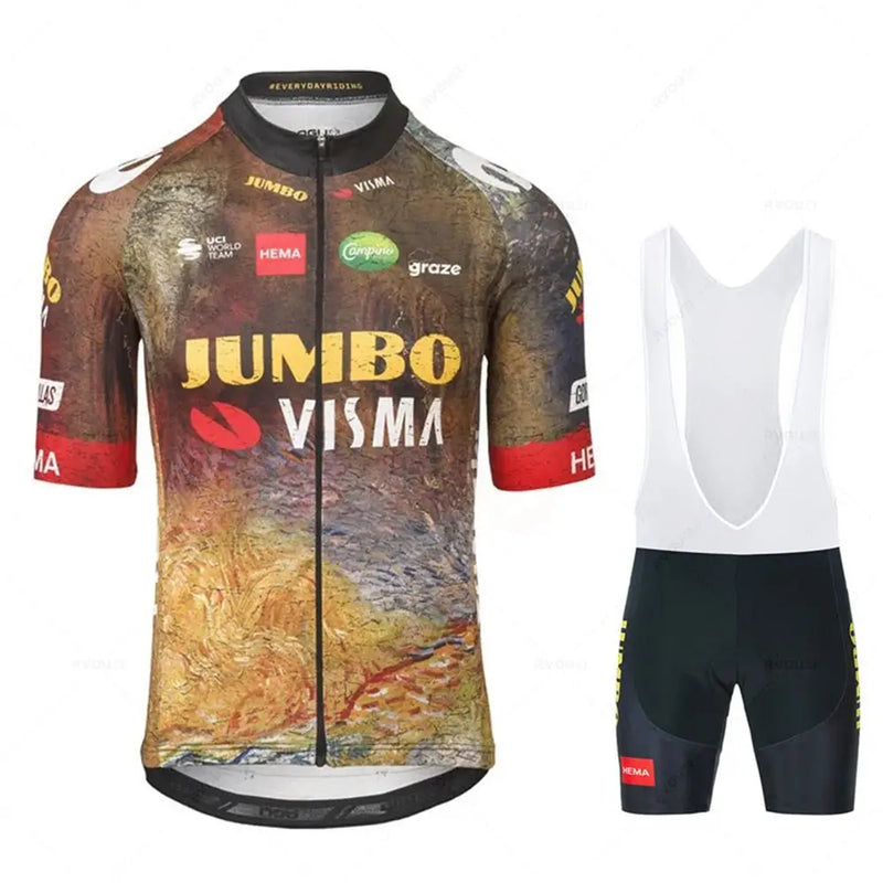 Conjunto de Ciclismo JUMBO VISMA Experimente o Triunfo nas Pedaladas - Dinobike