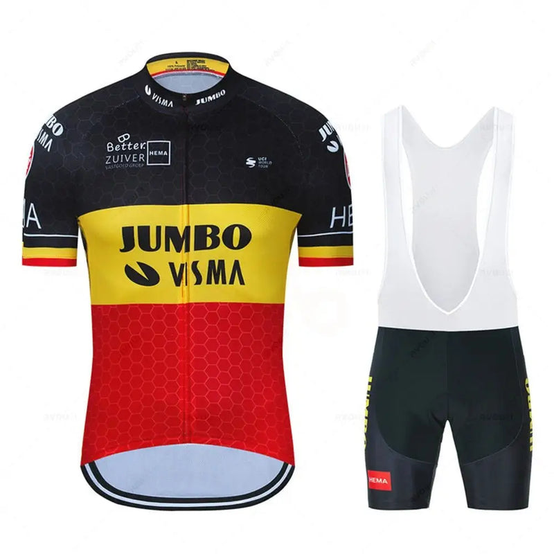 Conjunto de Ciclismo JUMBO VISMA Experimente o Triunfo nas Pedaladas - Dinobike