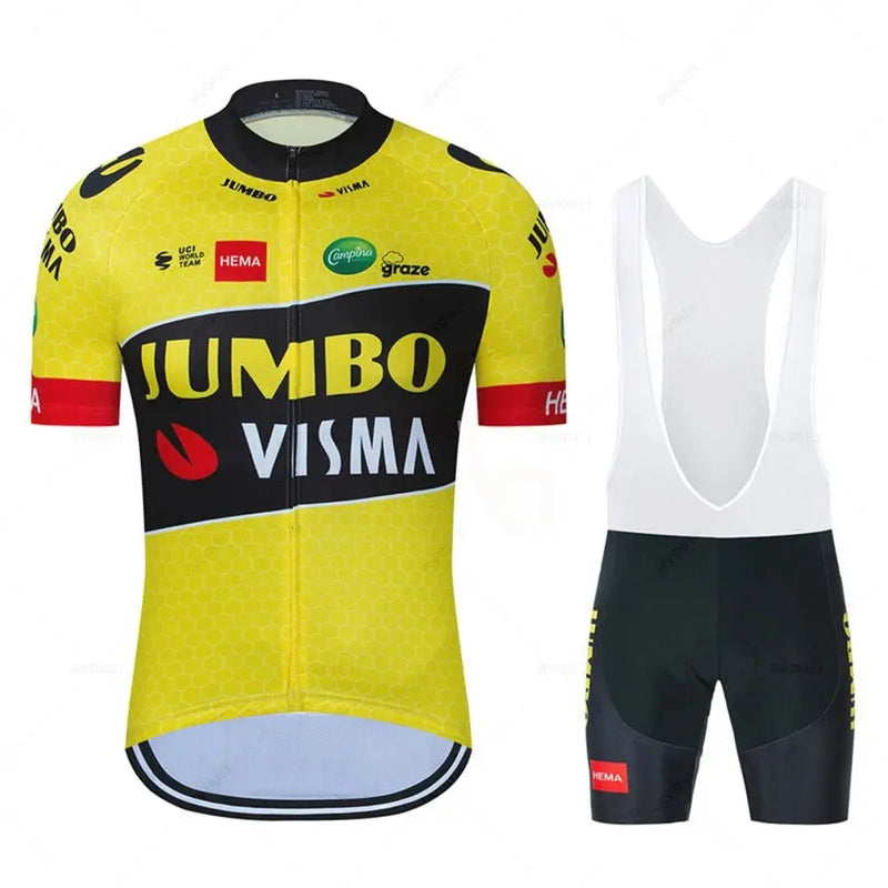 Conjunto de Ciclismo JUMBO VISMA Experimente o Triunfo nas Pedaladas - Dinobike