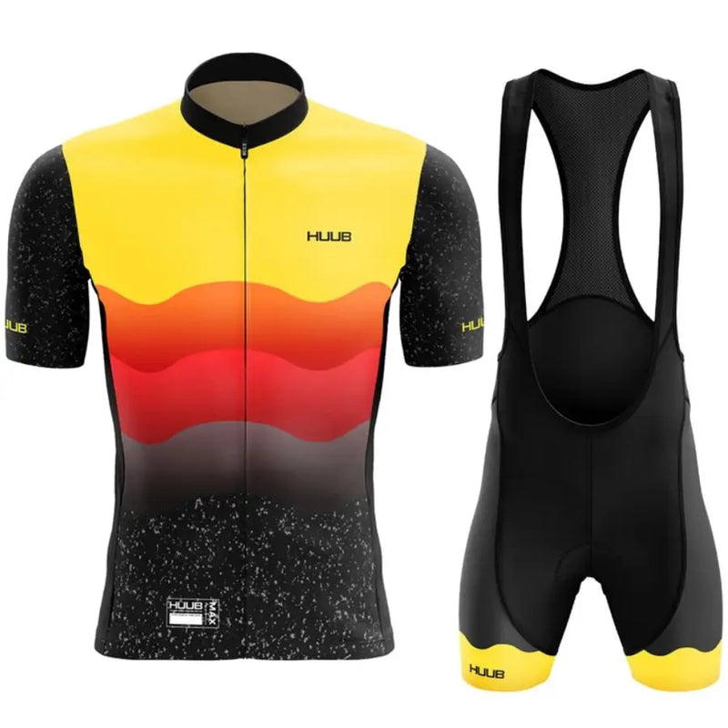 Roupa de Ciclismo PRO HUUB - Desempenho e Conforto Profissional - Amarelo degradê / XS - Conjunto de Ciclismo