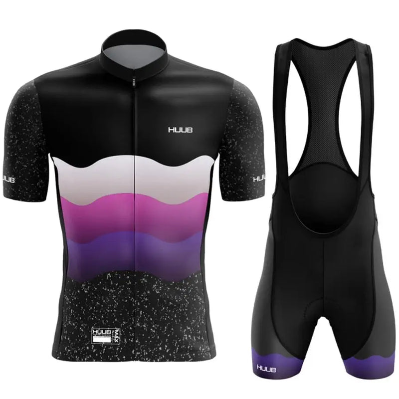 Roupa de Ciclismo PRO HUUB - Desempenho e Conforto Profissional - Roxo degradê / XS - Conjunto de Ciclismo