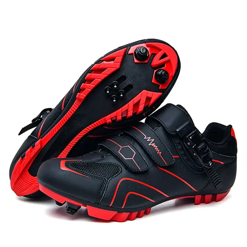 Sapatilhas de Ciclismo MTB para Homem e Mulher Sapatos BTT Premium - Vermelho / 40 - Sapatos e Tênis