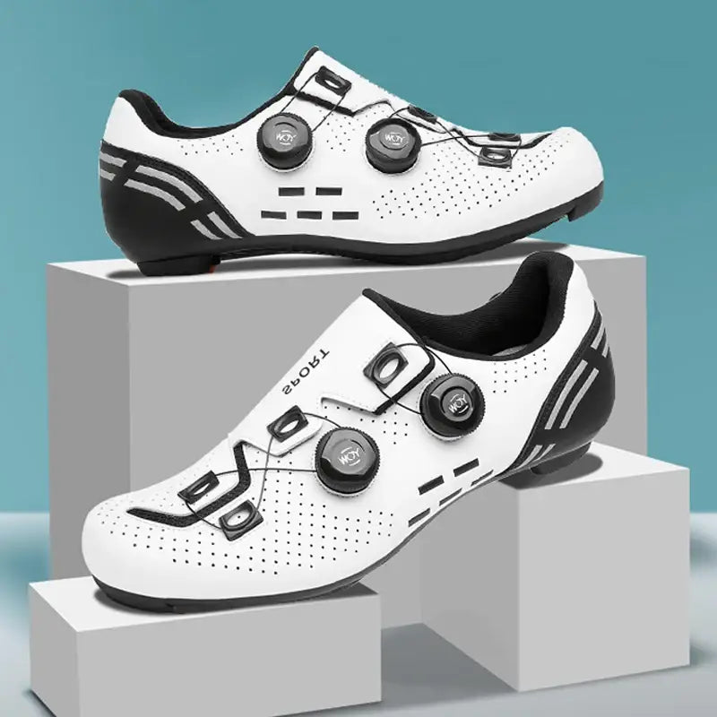 Sapatos de Ciclismo Speed - Sapatilhas para Estrada com Fecho Elástico Solado de Nylon e Compatibilidade com Cleats