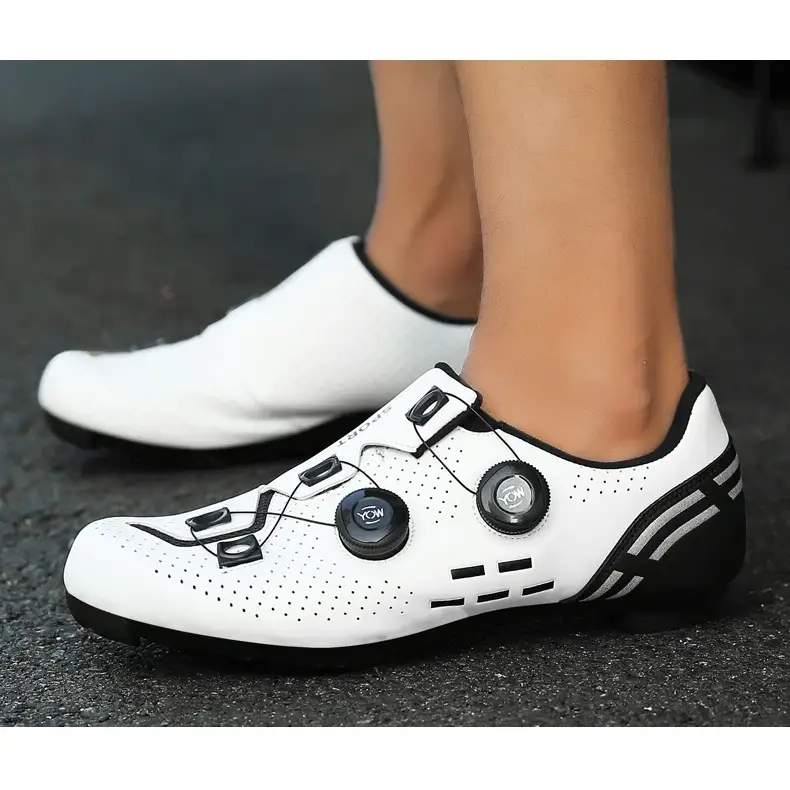 Sapatos de Ciclismo Speed - Sapatilhas para Estrada com Fecho Elástico Solado de Nylon e Compatibilidade com Cleats