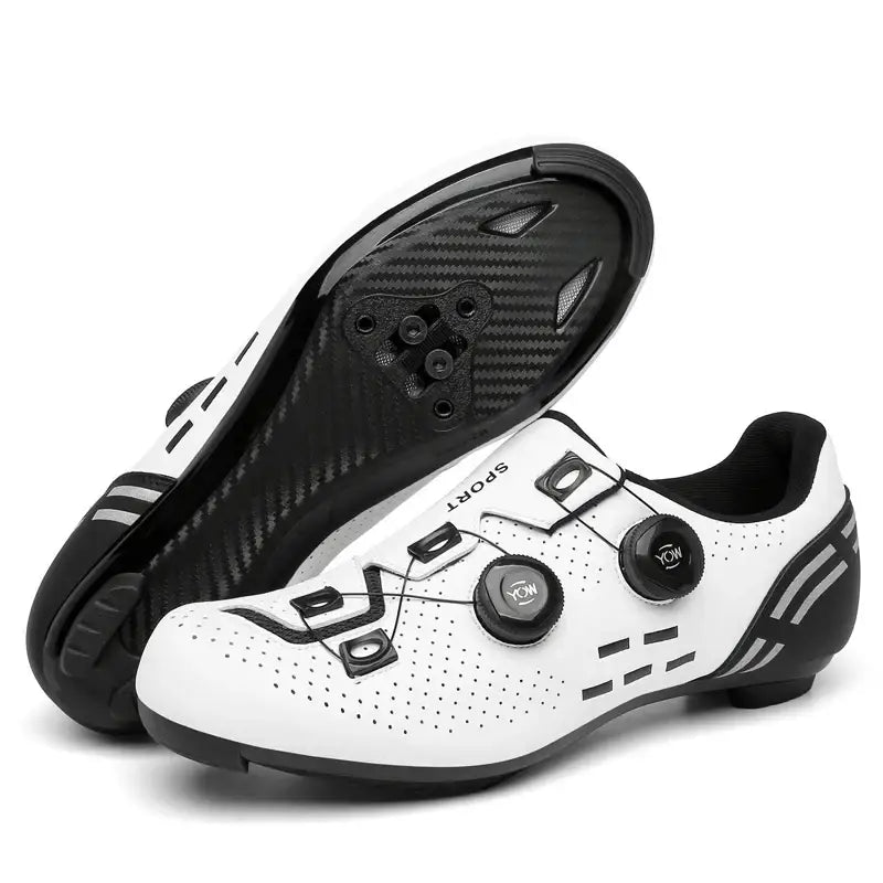 Sapatos de Ciclismo Speed - Sapatilhas para Estrada com Fecho Elástico Solado de Nylon e Compatibilidade com Cleats